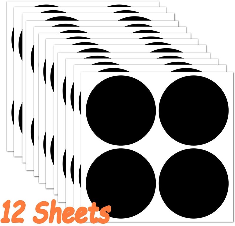 Top label 3" inch Round Chalkboard Labels - Reusable Round Chalkboard Stickers Pantry and Storage Stickers for Jars, Spice,Parties, Craft Rooms, Weddings and Organize Your Home & Kitchen-48PCS - Image 2